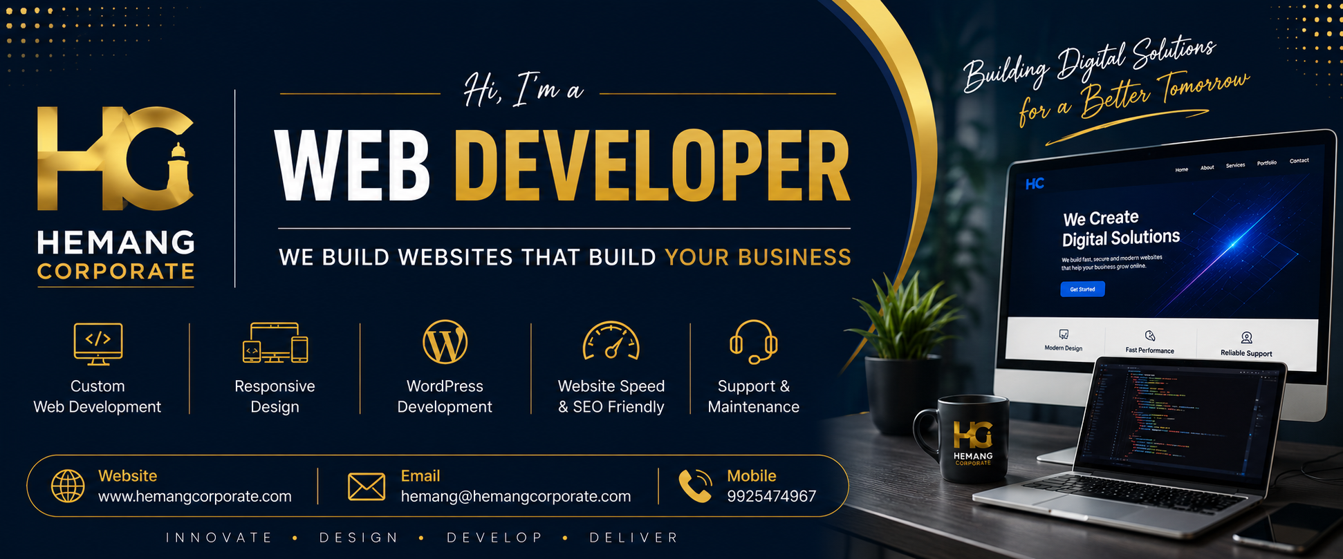 Hemang Corporate - Custom Website, Responsive, WordPress, SEO Services India